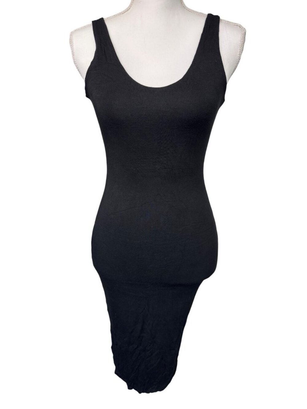 Livi By Olivia Rae Black Womens M Sleeveless Midi Dress Dinner Stretchy & Soft